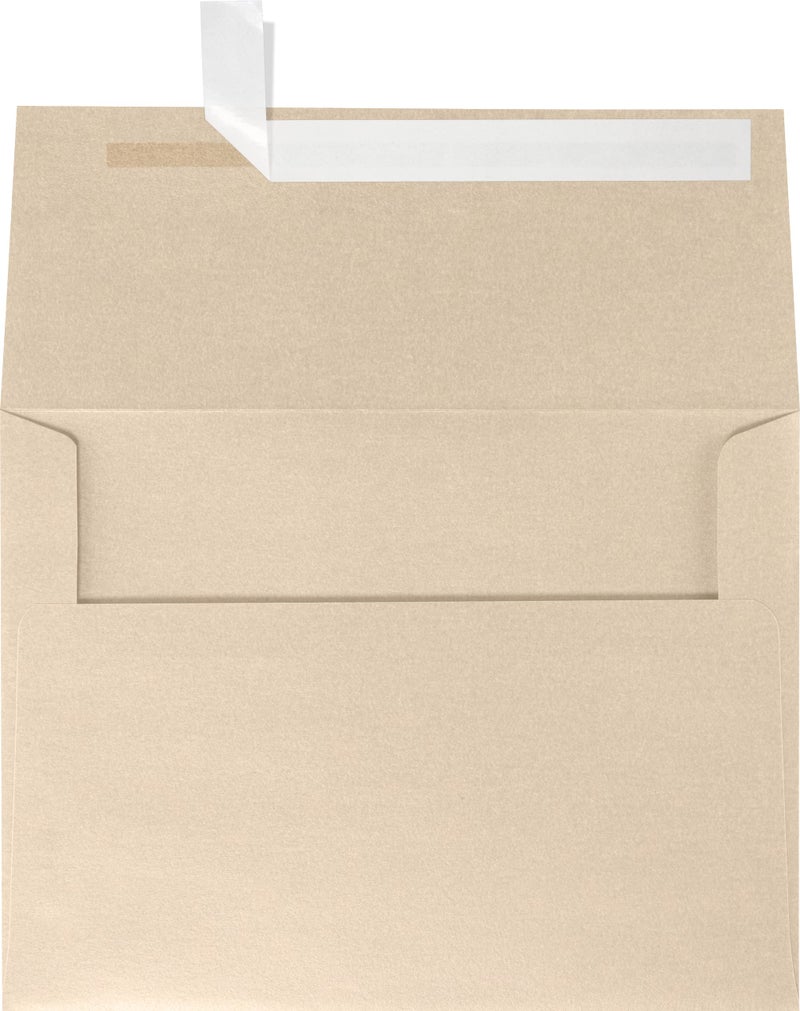 LUXPaper A6 Invitation Envelopes | Peel & Press | 4 3/4" x 6 1/2" | Taupe Metallic | 80lb. Text | 50 Qty - Image 1